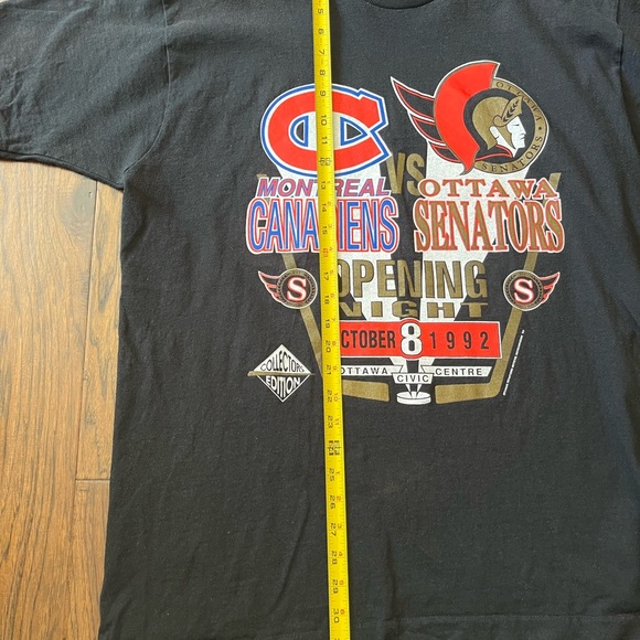 Black Montreal Canadiens vs Ottawa Senators T-Shirt - Picture 6 of 8